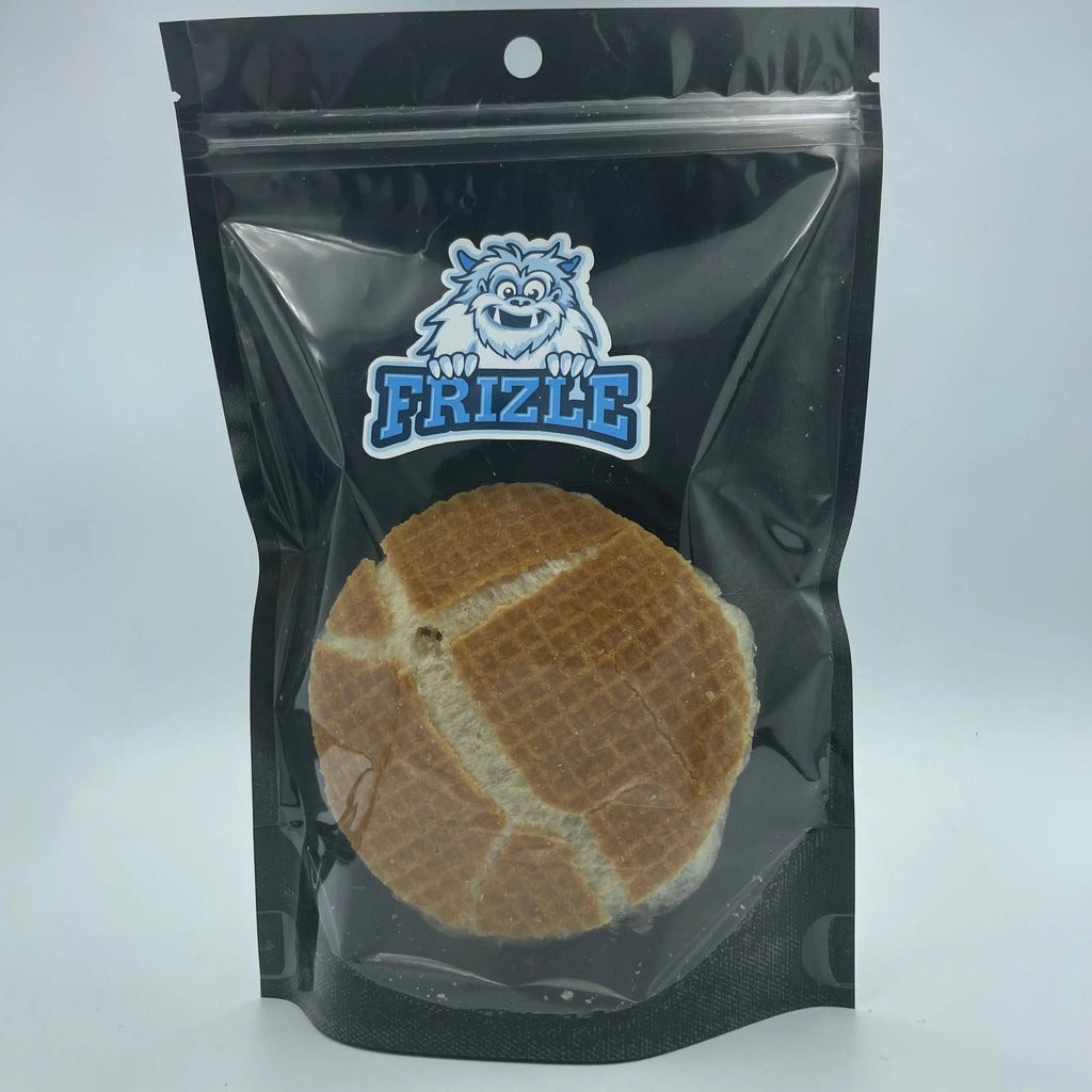 Liofilizowany giga wafel karmelowy w torebce Frizle
