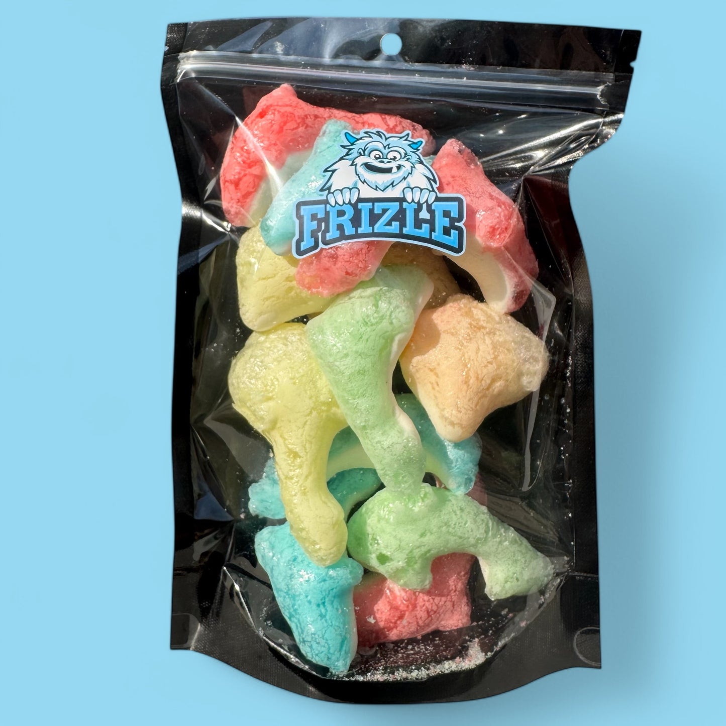 Liofilizowane żelki kolorowe rekiny